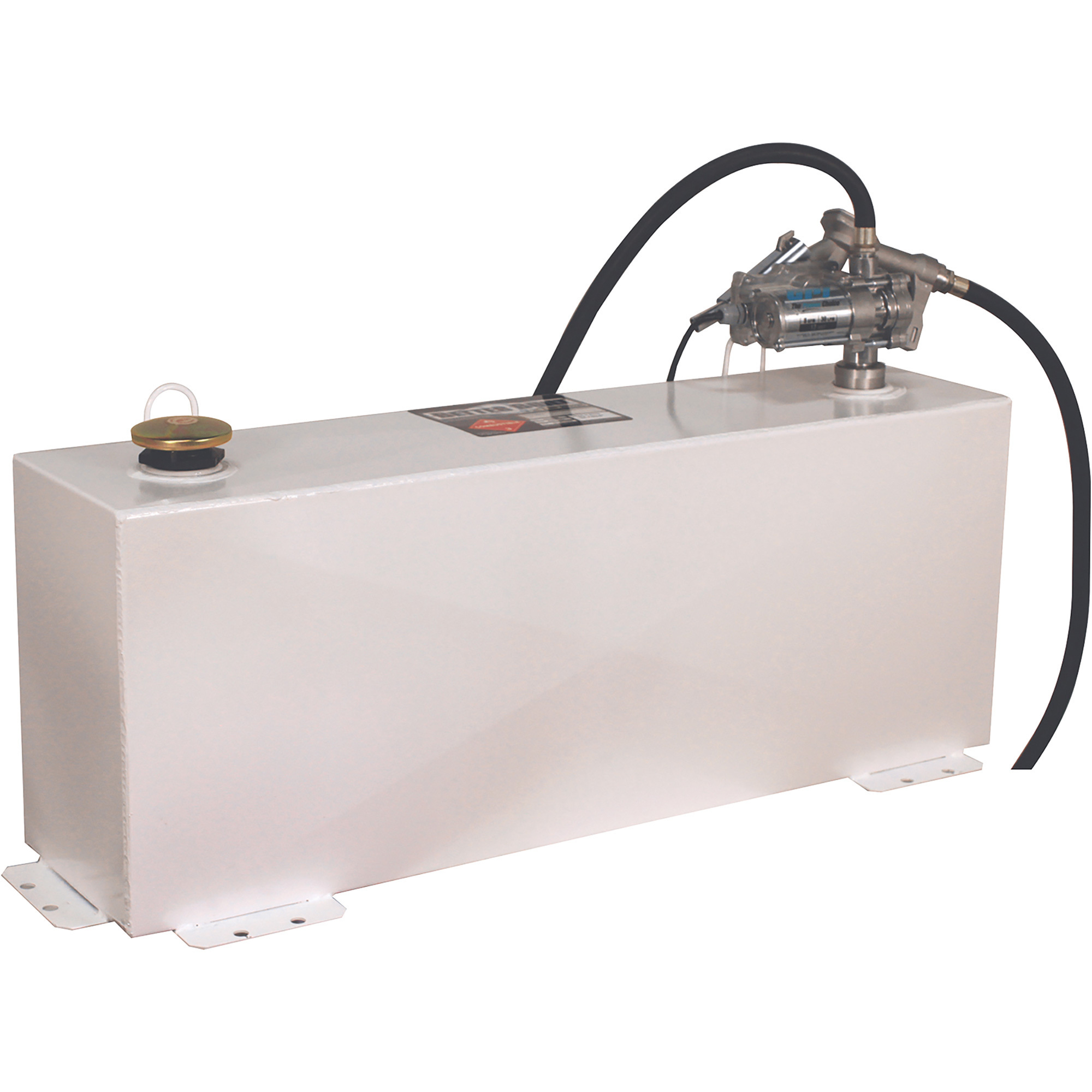 Better Built Steel Transfer Fuel Tank With GPI 12V Fuel Transfer Pump, 36-Gallon, White, Rectangular, 8 GPM, Model# 29214885